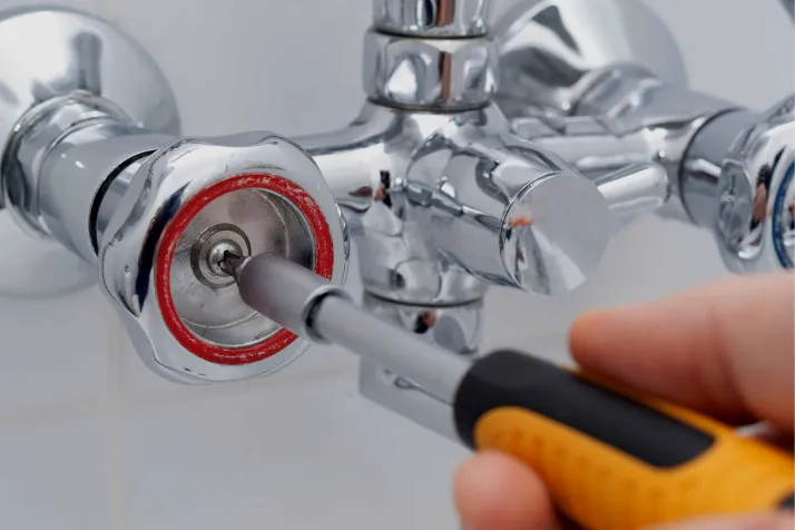 Leakage in the shower valve